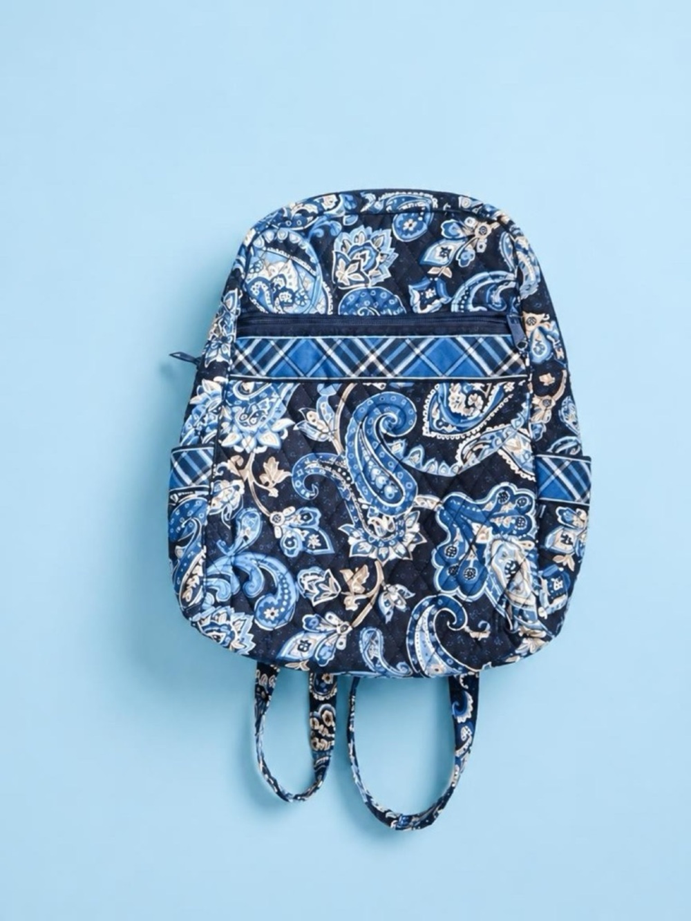 Windsor Blue Paisley Quilted Backpack - Women's Fashion Bag